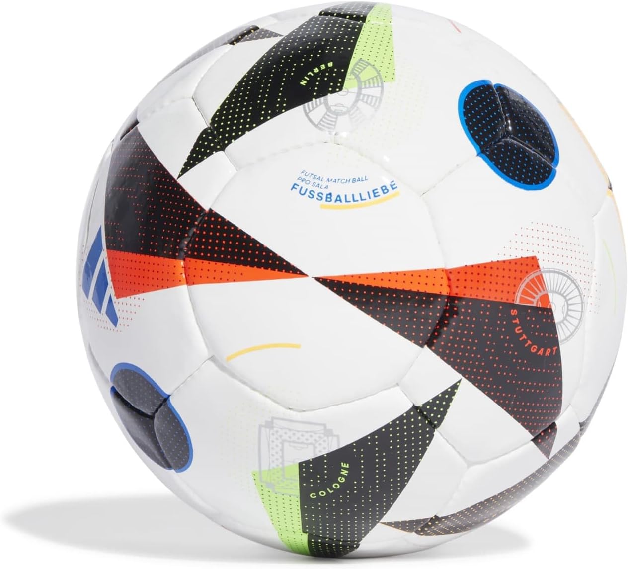 adidas Fussballliebe Sala Euro 2024 FIFA Quality Pro Ball IN9364, Unisex, Soccer Ball, White/Black/Glow Blue, 4