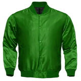 Green Satin Baseball Jacket Varsity Jacket Letterman Jacket Team Varsity Jacket