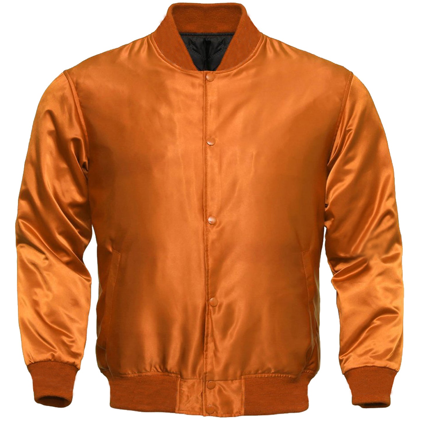 Orange Satin Baseball Jacket Varsity Jacket Letterman Jacket Team Varsity Jacket