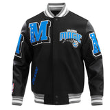 Orlando Magic Black Body Black Leather Sleeves Jacket Varsity Jacket Custom Made Jacket Letterman Jacket