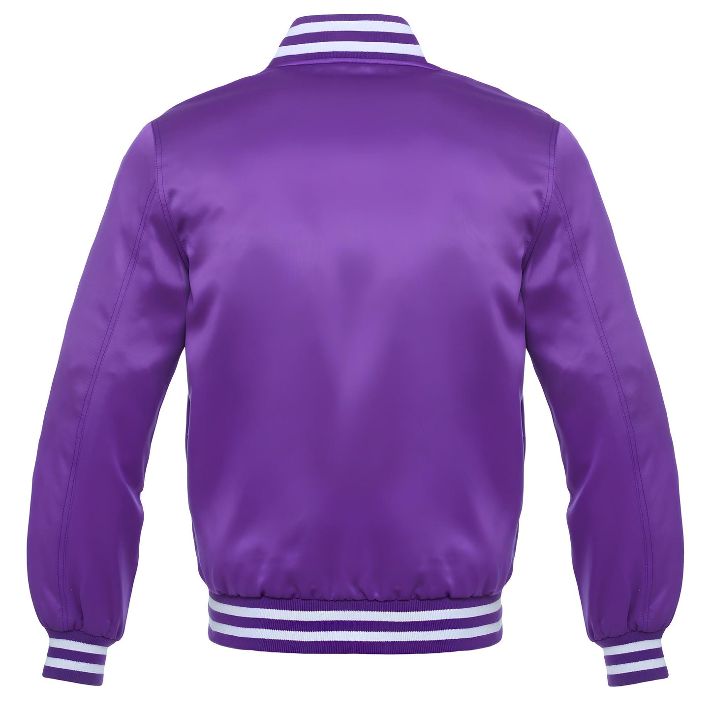 Purple Satin Baseball Jacket Varsity Jacket Letterman Jacket