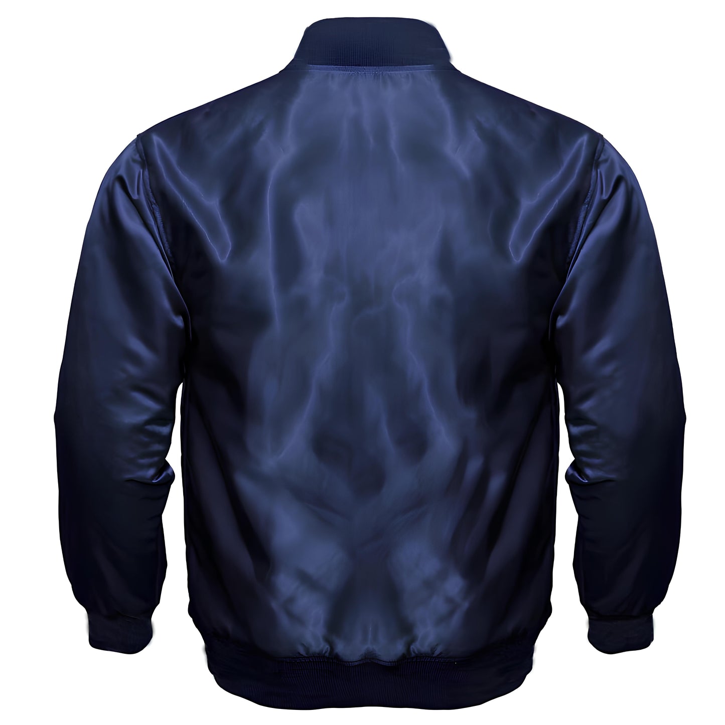 Navy Blue Satin Baseball Jacket Varsity Jacket Letterman Jacket Team Varsity Jacket
