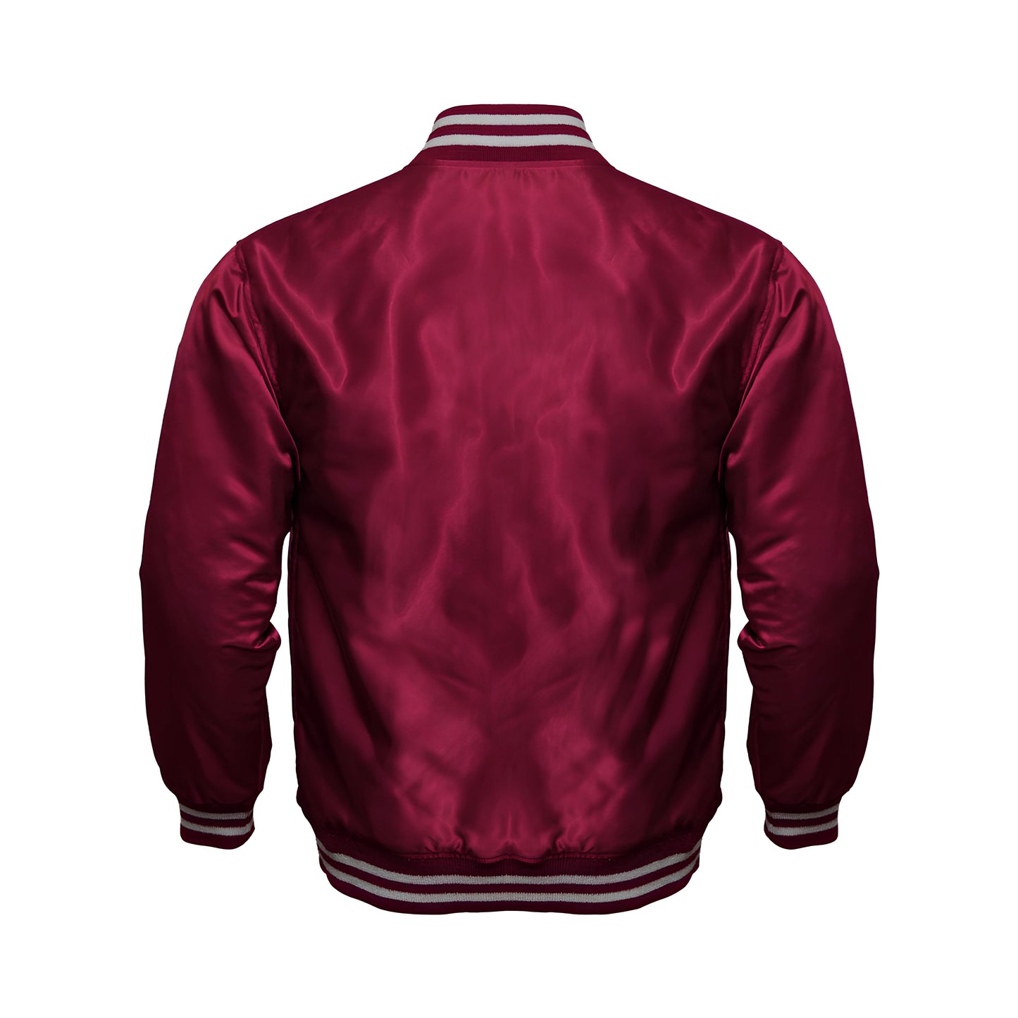Maroon Satin Baseball Jacket Varsity Jacket Letterman Jacket