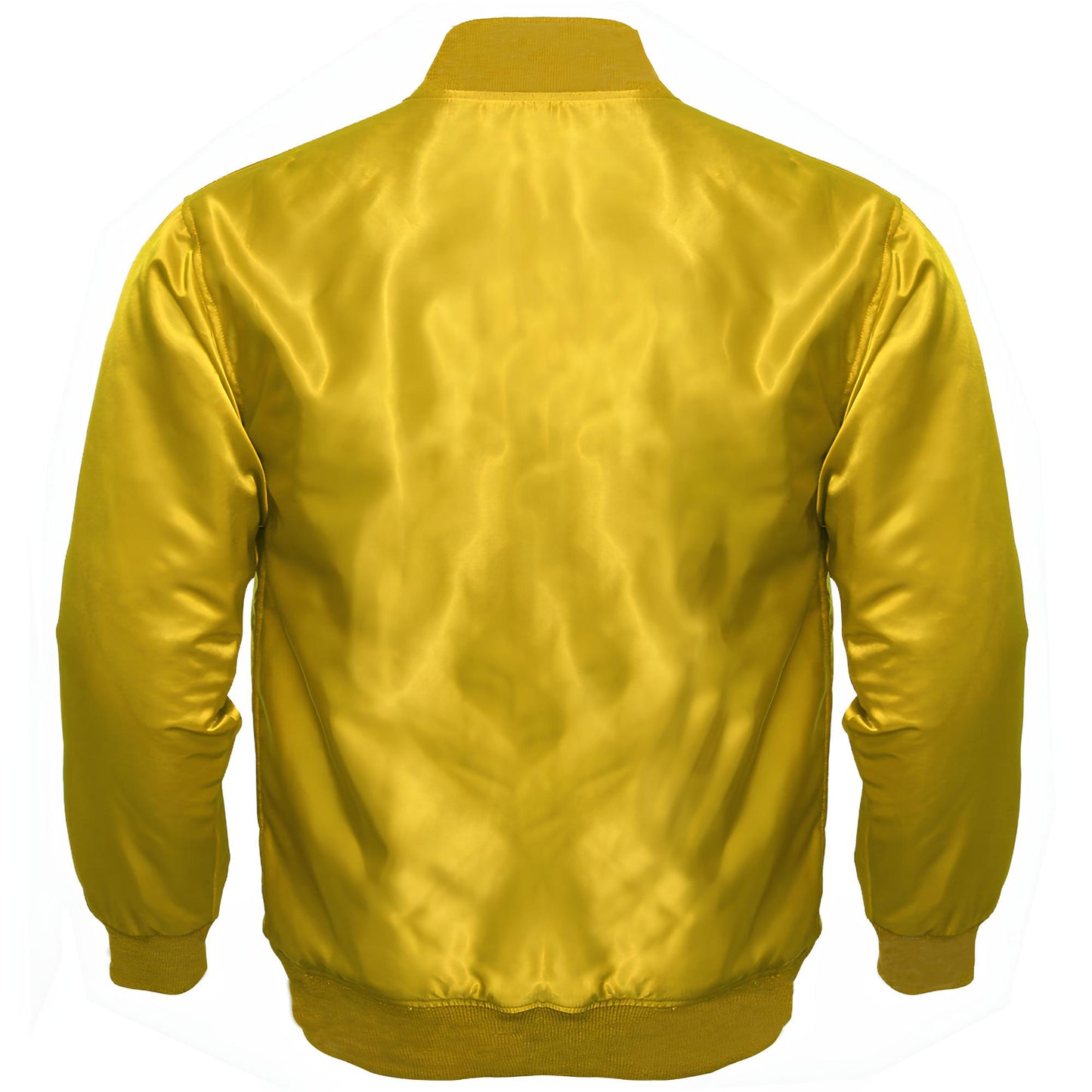 Yellow Satin Baseball Jacket Varsity Jacket Letterman Team Varsity Jacket