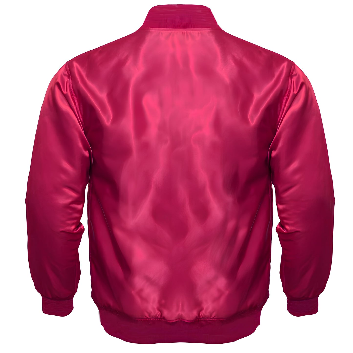 Hot Pink Satin Baseball Jacket Varsity Jacket Letterman Team Varsity Jacket