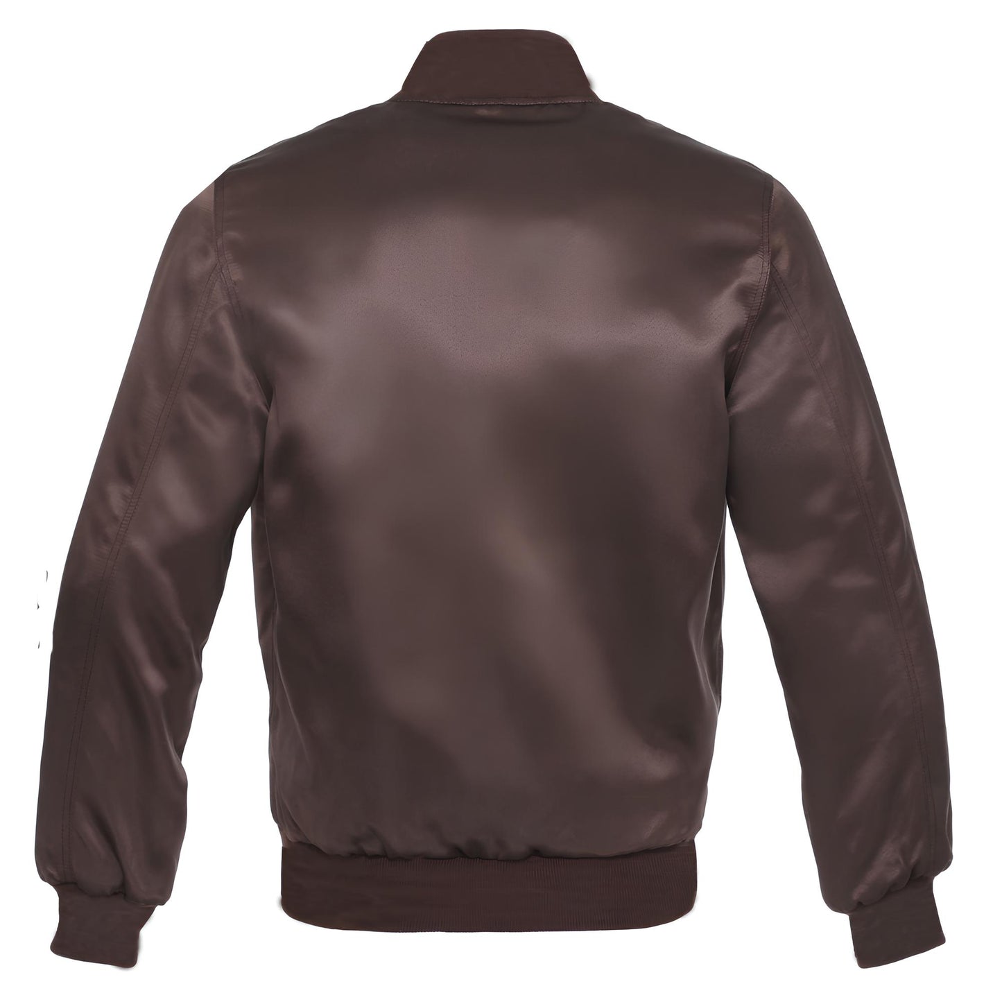 Brown Satin Baseball Jacket Varsity Jacket Letterman Team Varsity Jacket