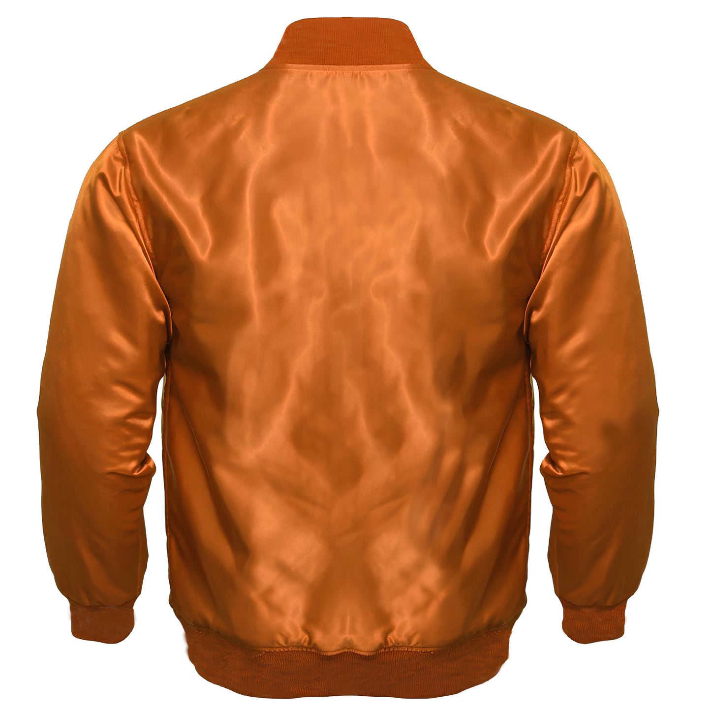 Orange Satin Baseball Jacket Varsity Jacket Letterman Jacket Team Varsity Jacket