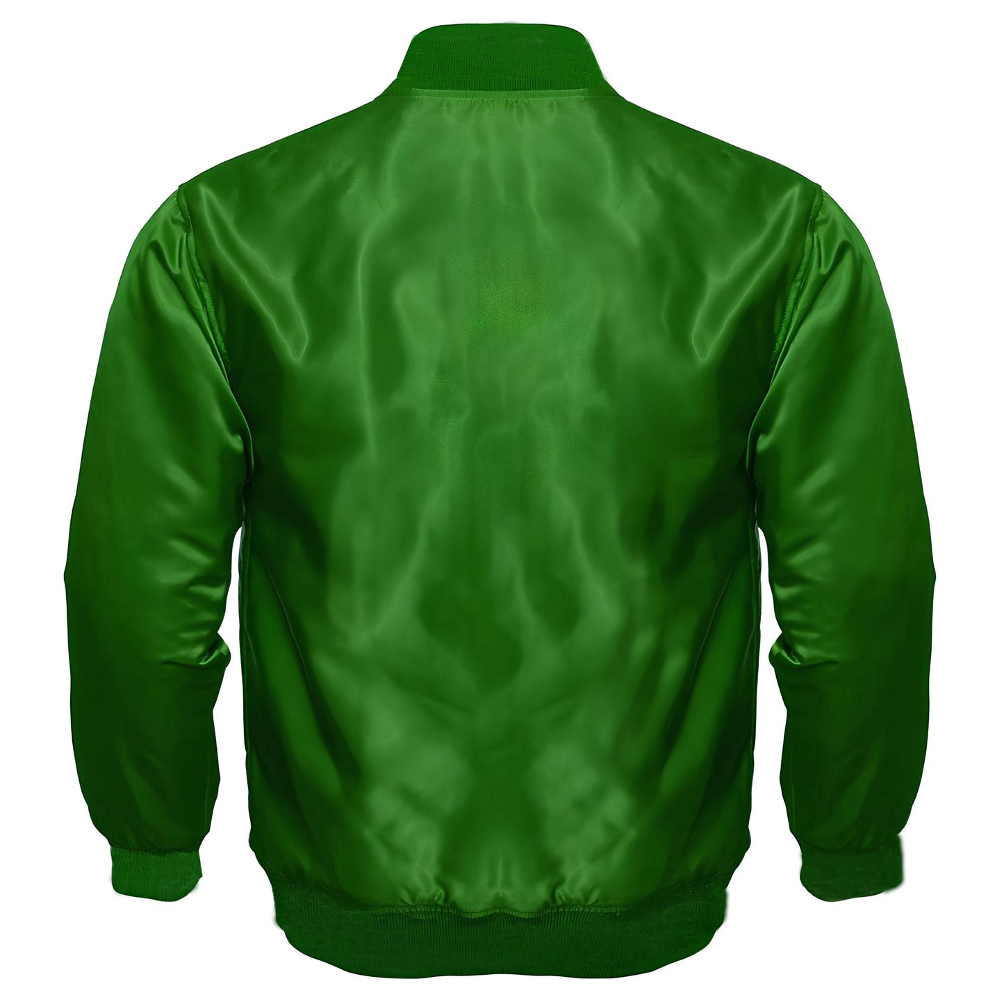 Green Satin Baseball Jacket Varsity Jacket Letterman Jacket Team Varsity Jacket