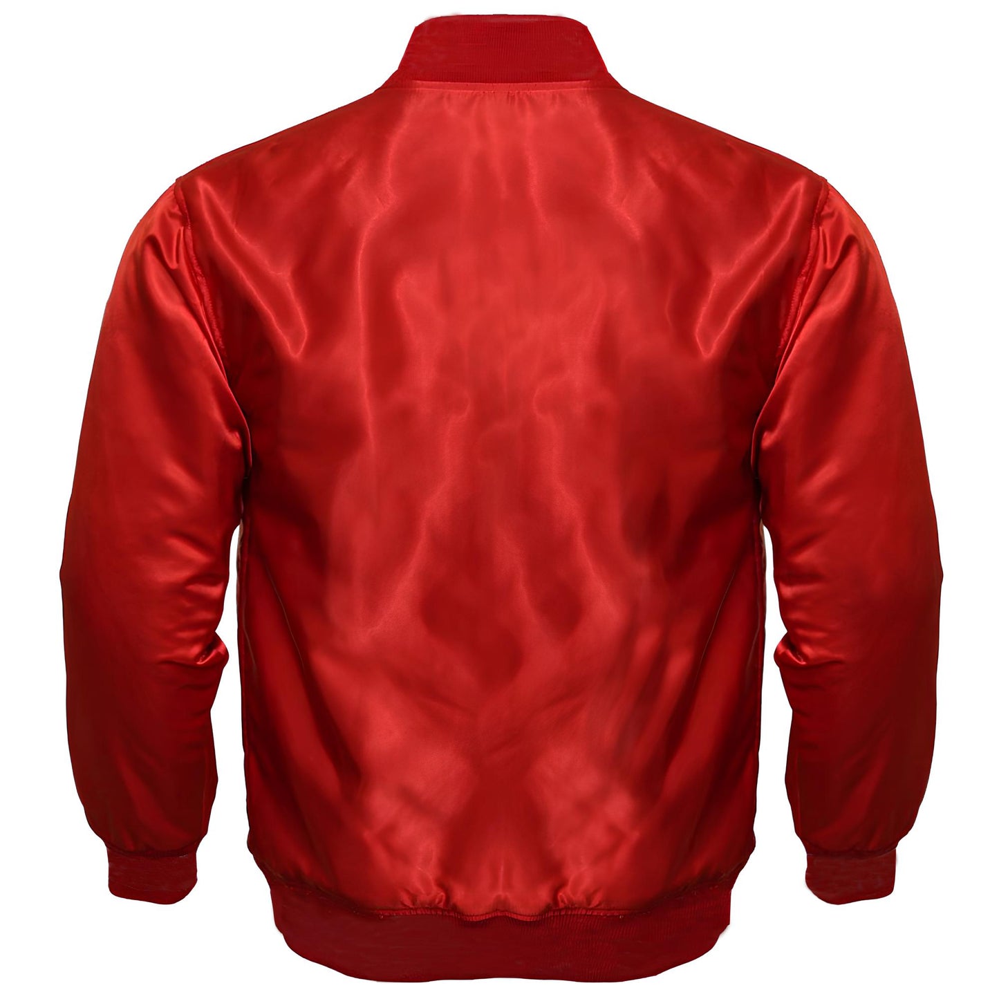 Red Satin Baseball Jacket Varsity Jacket Letterman Team Varsity Jacket