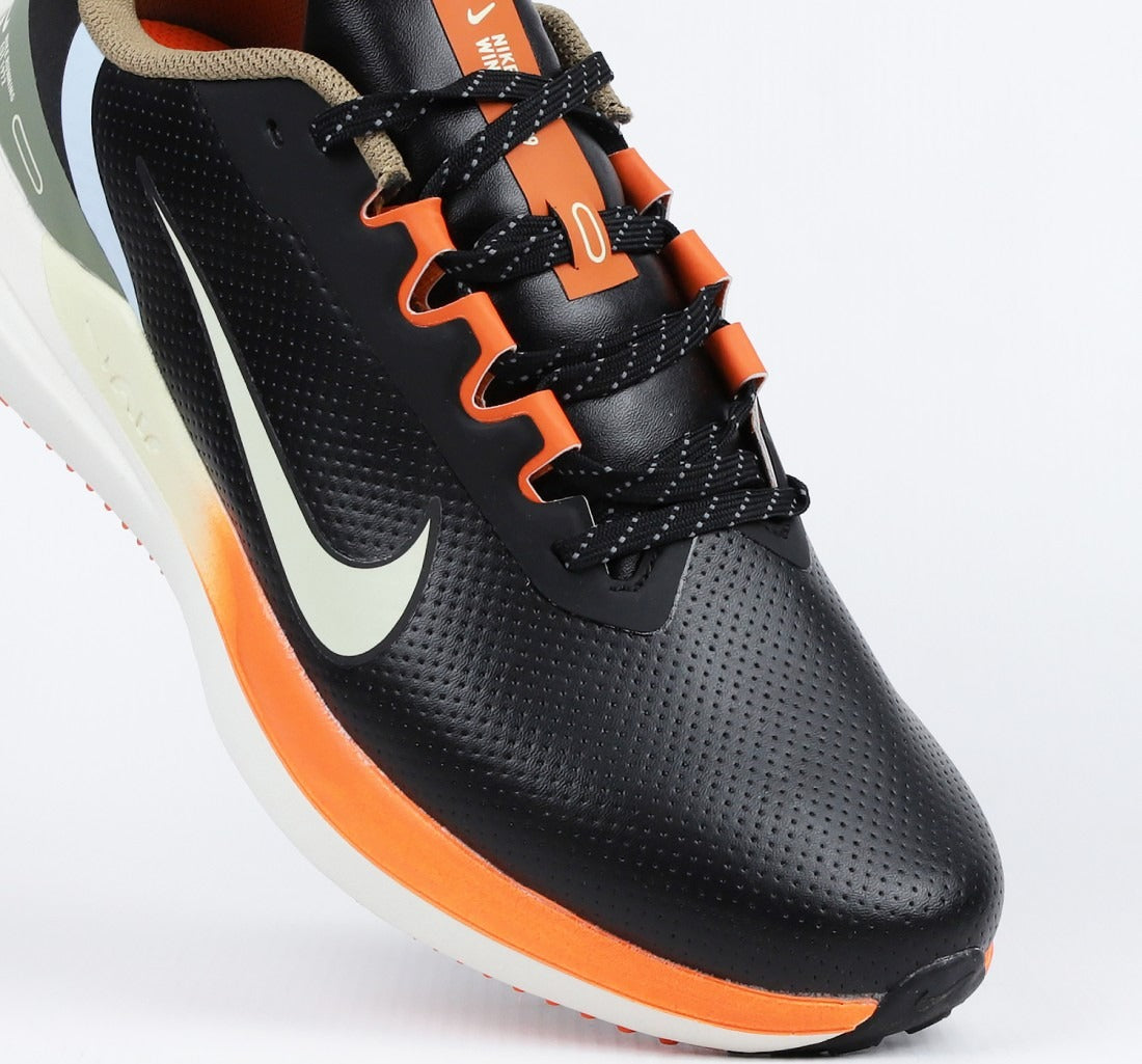 Nike Air Winflo 9 Black Green Safety Orange