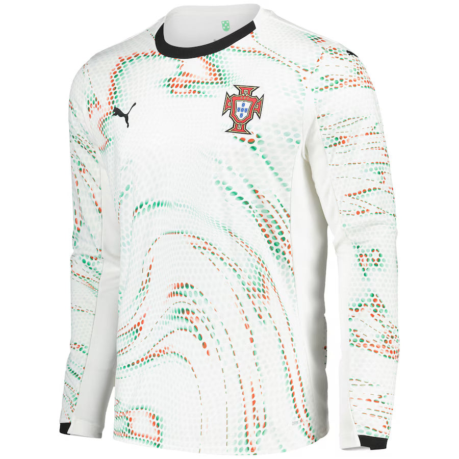 Puma Cristiano Ronaldo Portugal 2025 Away Authentic Long-Sleeve Jersey and shorts