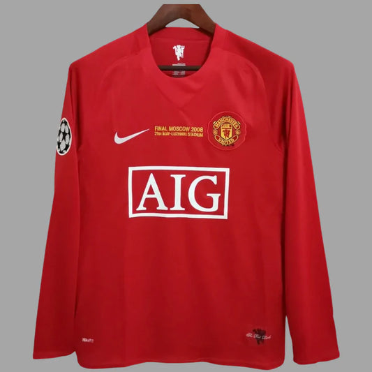 Retro Manchester United Champions League Final Kids Kit 07/08