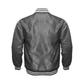 Grey Satin Baseball Jacket Varsity Jacket Letterman Jacket