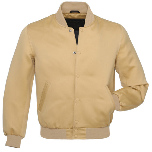 Ivory Cream Satin Baseball Jacket Varsity Jacket Letterman Team Varsity Jacket