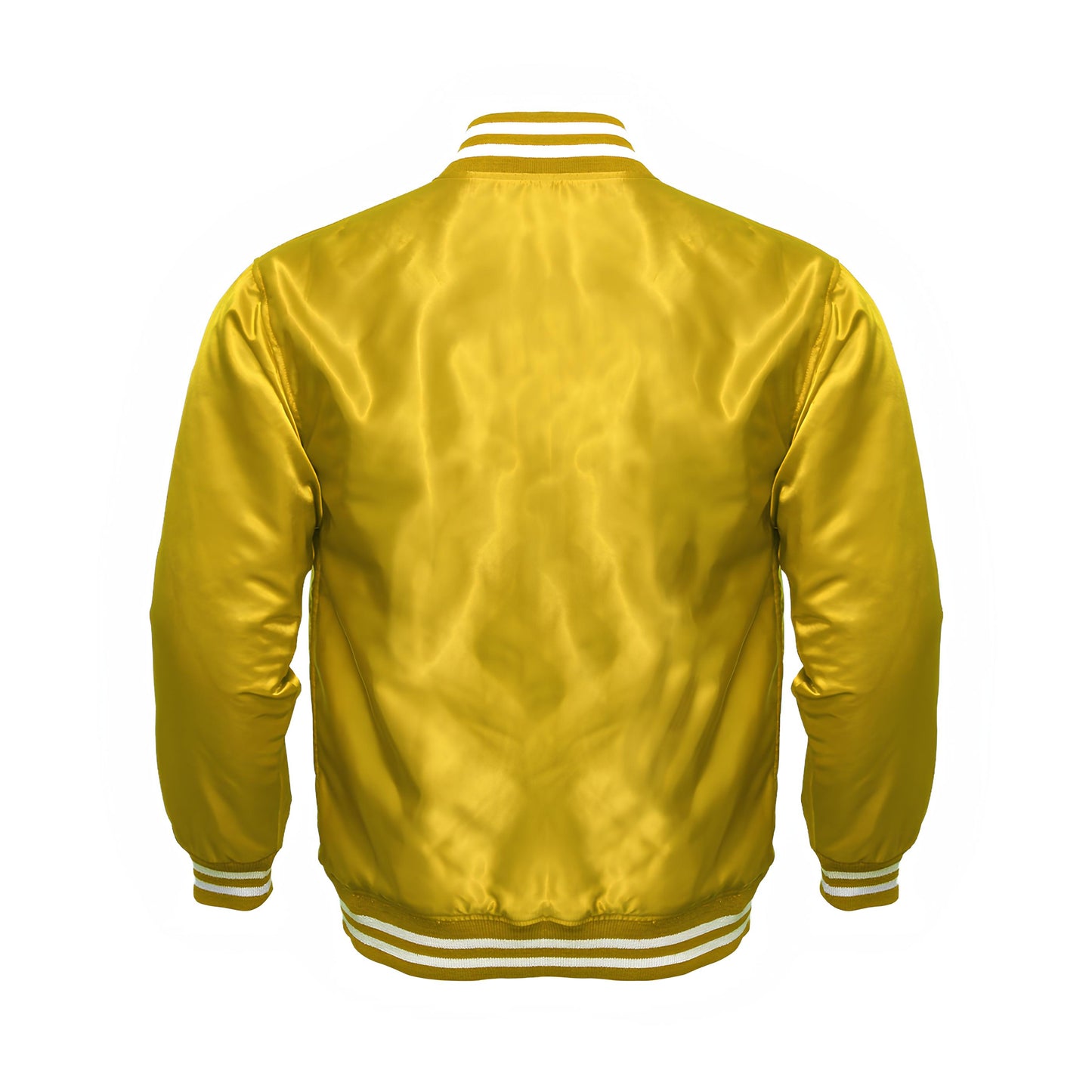 Yellow Satin Baseball Jacket Varsity Jacket Letterman Jacket