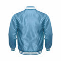 Sky Blue Satin Baseball Jacket Varsity Jacket Letterman Jacket