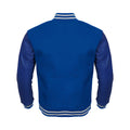 Blue Body Blue Leather Sleeves Jacket Varsity Jacket Custom Made Jacket