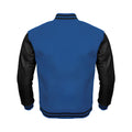 Blue Body Black Leather Sleeves Jacket Varsity Jacket Custom Made Jacket