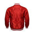 Red Satin Baseball Jacket Varsity Jacket Letterman Jacket