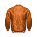 Orange Satin Baseball Jacket Varsity Jacket Letterman Jacket