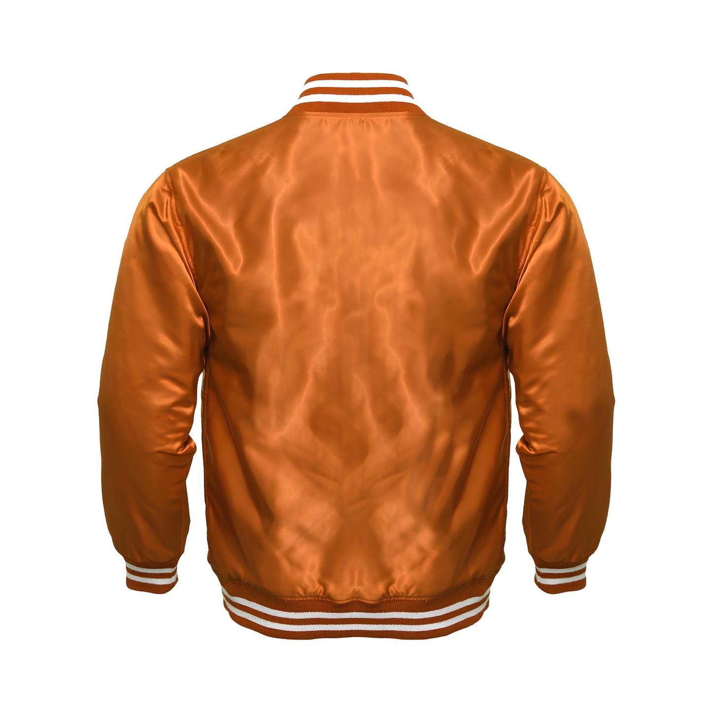 Orange Satin Baseball Jacket Varsity Jacket Letterman Jacket
