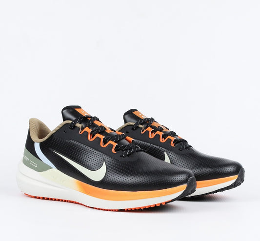 Nike Air Winflo 9 Black Green Safety Orange